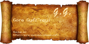 Gore Gyöngyi névjegykártya